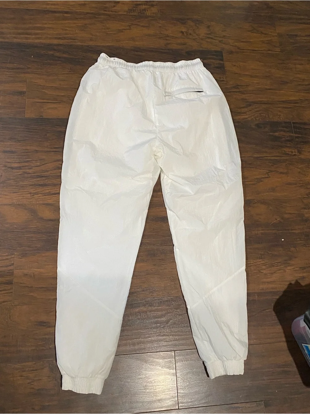 Jordan White Track Pants with Black Side Stripe